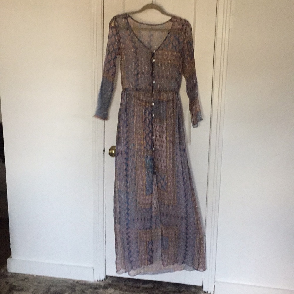 RARE Lurex Dress Drawstring + POCKETS. XS S